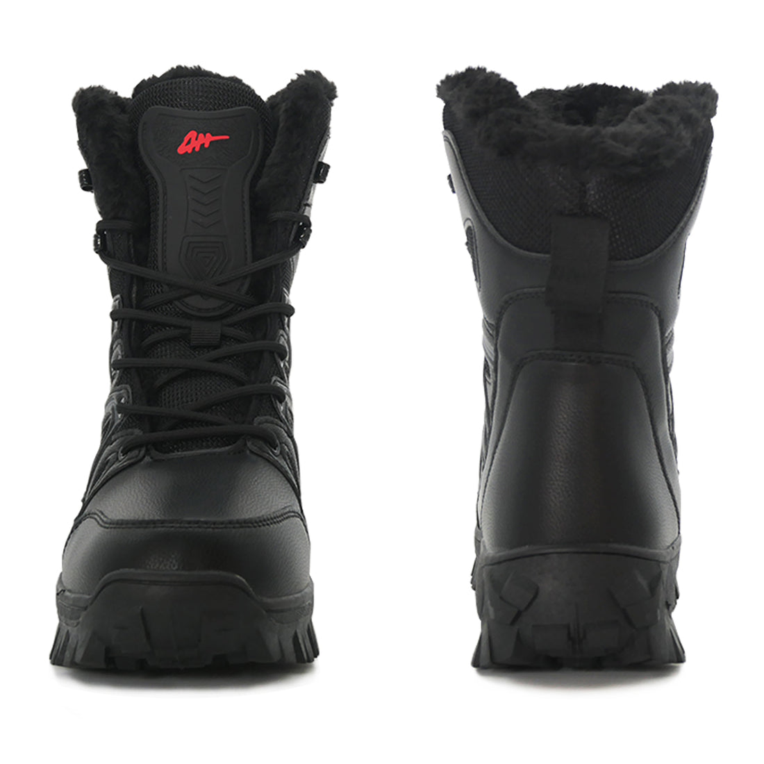 Stepedia Men's Waterproof Snow Boots Warm Insulated Faux Fur Lined Mid Calf Outdoor Winter Boots