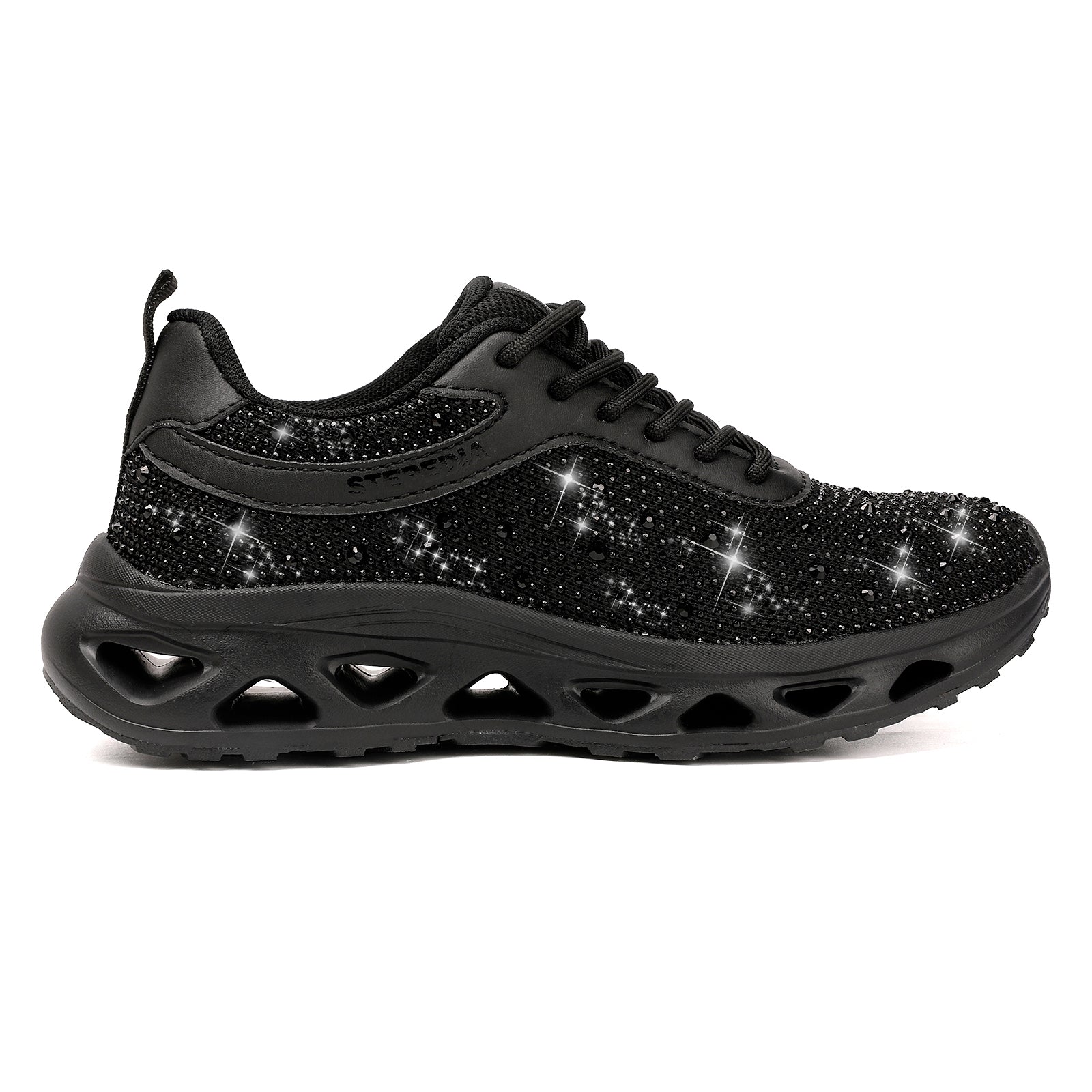 Stepedia Women's Rhinestone Mesh Walking Shoes Breathable Tennis Shoes Spakle Glitter Sneaker
