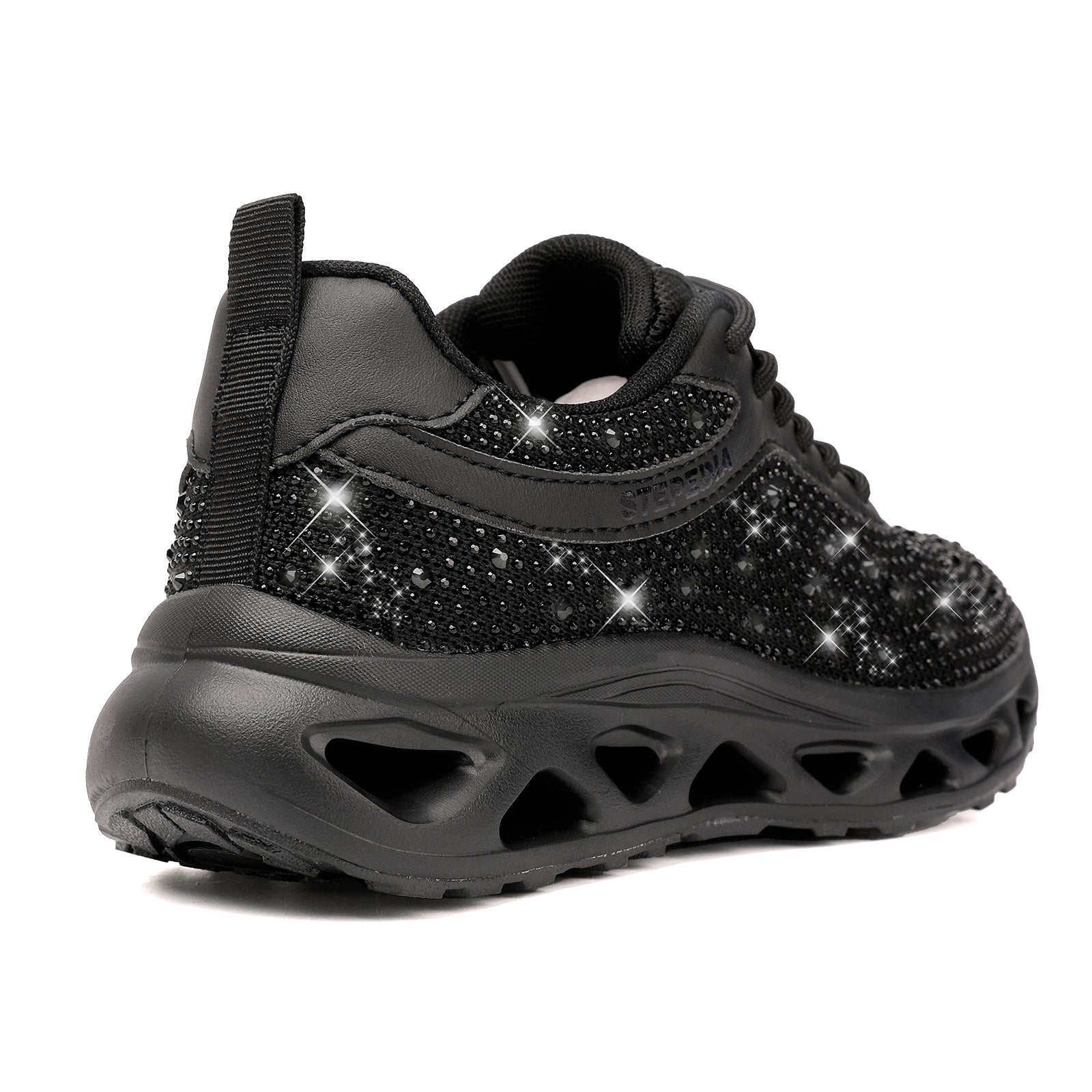 Stepedia Women's Rhinestone Mesh Walking Shoes Breathable Tennis Shoes Spakle Glitter Sneaker