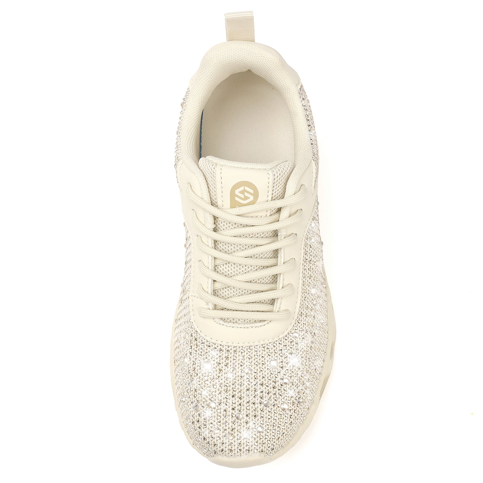 Stepedia Women's Rhinestone Mesh Walking Shoes Breathable Tennis Shoes Spakle Glitter Sneaker