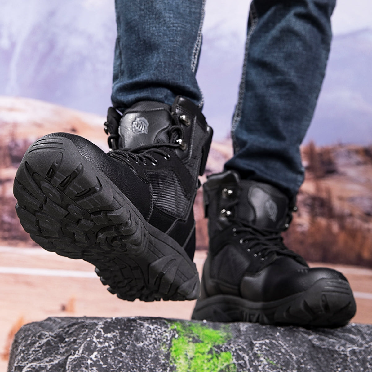 Stepedia Men's Waterproof Hiking Boots Outdoor Mid Trekking Backpacking Mountaineering Shoes