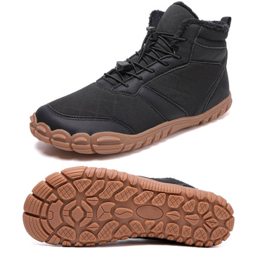 Stepedia Men's Wide Barefoot Winter Boots Waterproof Cold Weather Boots