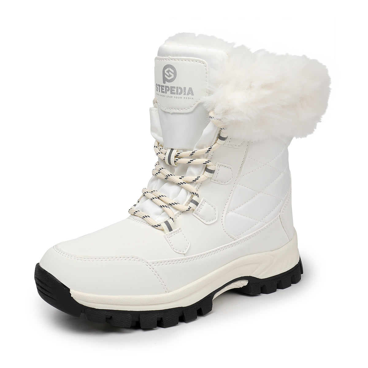 Stepedia Snow Boots Womens Warm Faux Fur Insulated Non-Slip Outdoor Mid Calf Winter Boots