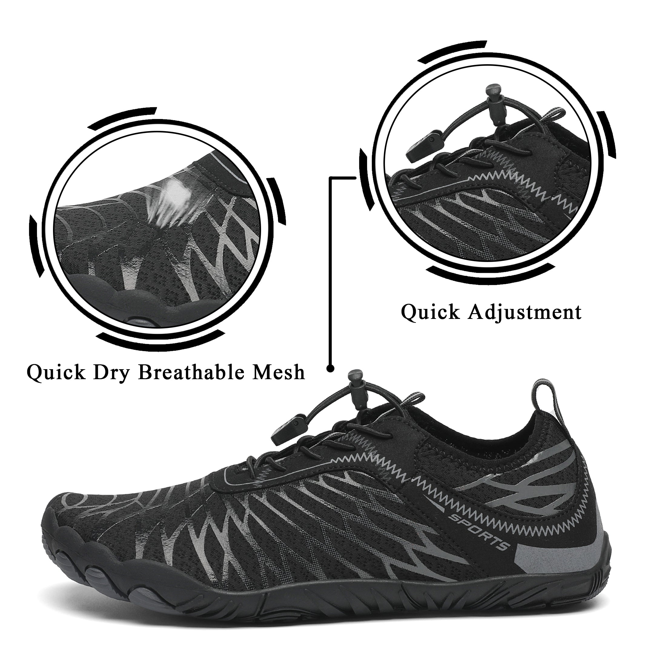 Stepedia Women's Wide Toe Box Barefoot Water Shoes Quick Dry Athletic Hiking Shoes