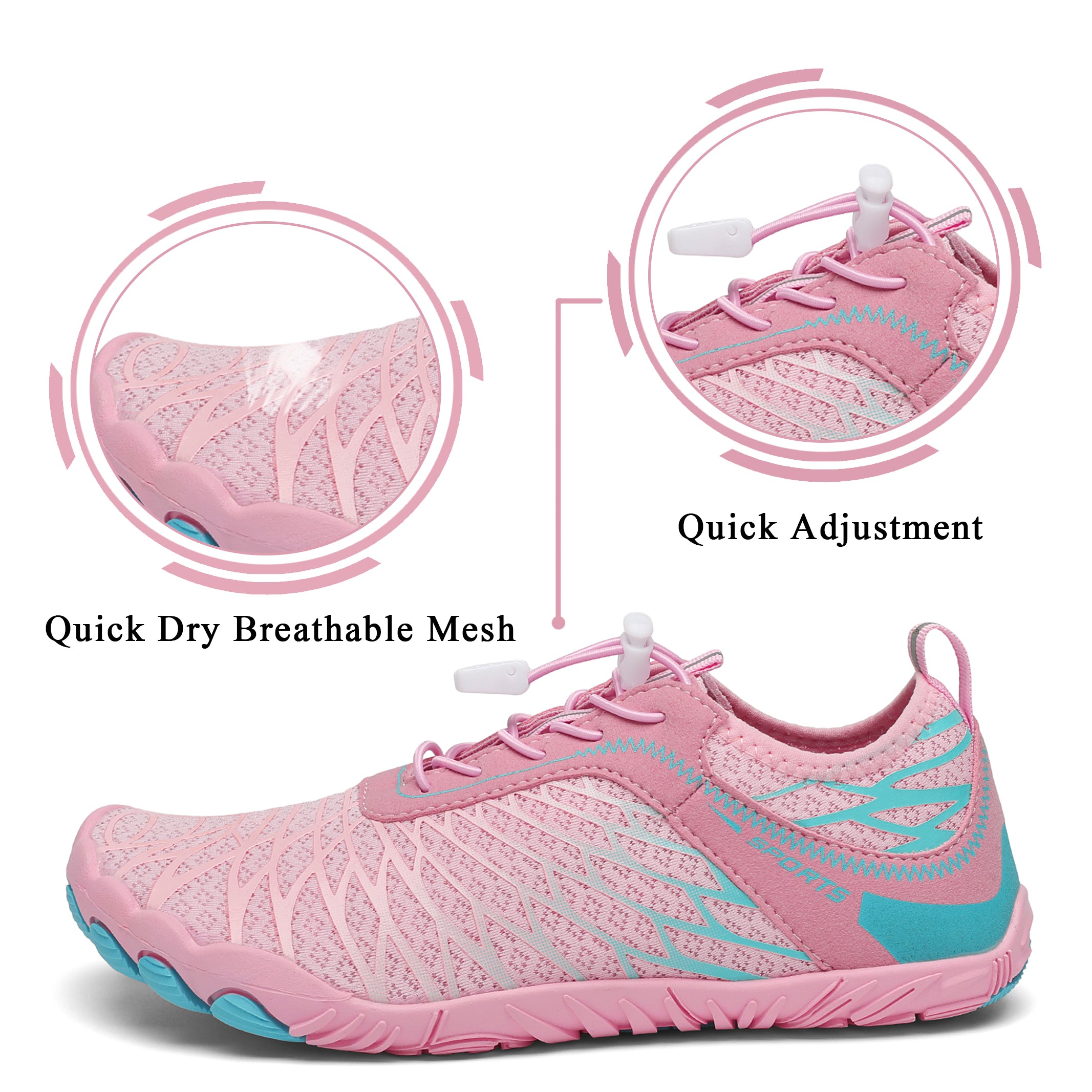 Stepedia Women's Wide Toe Box Barefoot Water Shoes Quick Dry Athletic Hiking Shoes