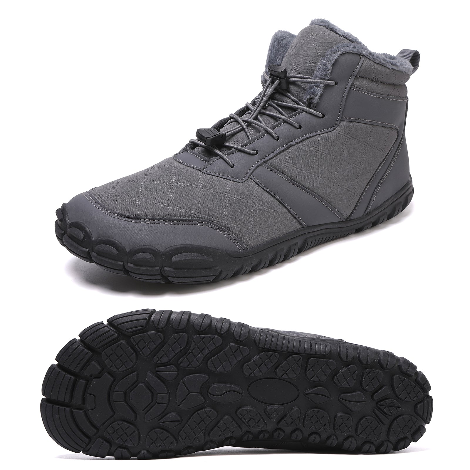 Stepedia Men's Wide Barefoot Winter Boots Waterproof Cold Weather Boots