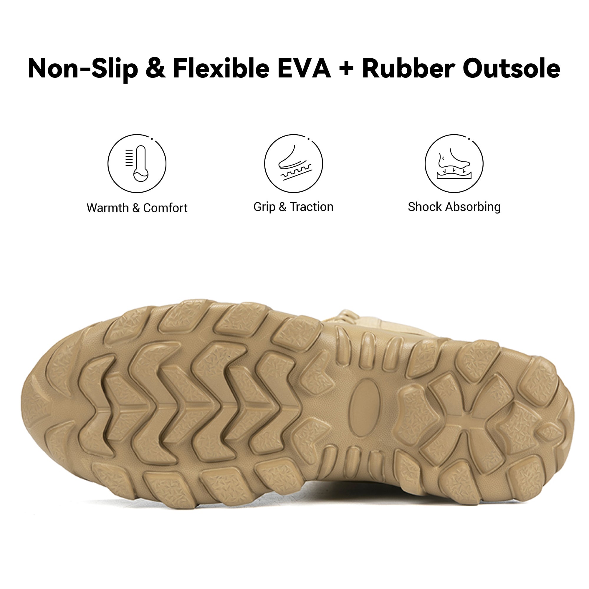 Stepedia Men's Waterproof Hiking Winter Snow Boots