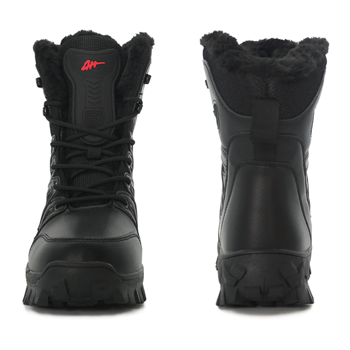 Stepedia Men's Waterproof Snow Boots Warm Insulated Faux Fur Lined Mid Calf Outdoor Winter Boots