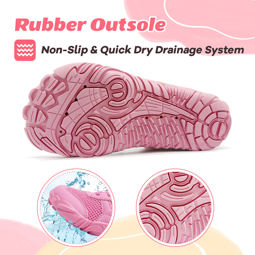 Stepedia Kids Girls Boys Water Shoes Wide Barefoot Shoes Kids Anti-Slip Beach Shoes Lightweight Hiking Aqua Shoes
