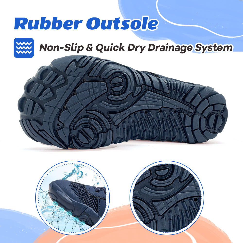 Stepedia Kids Girls Boys Water Shoes Wide Barefoot Shoes Kids Anti-Slip Beach Shoes Lightweight Hiking Aqua Shoes