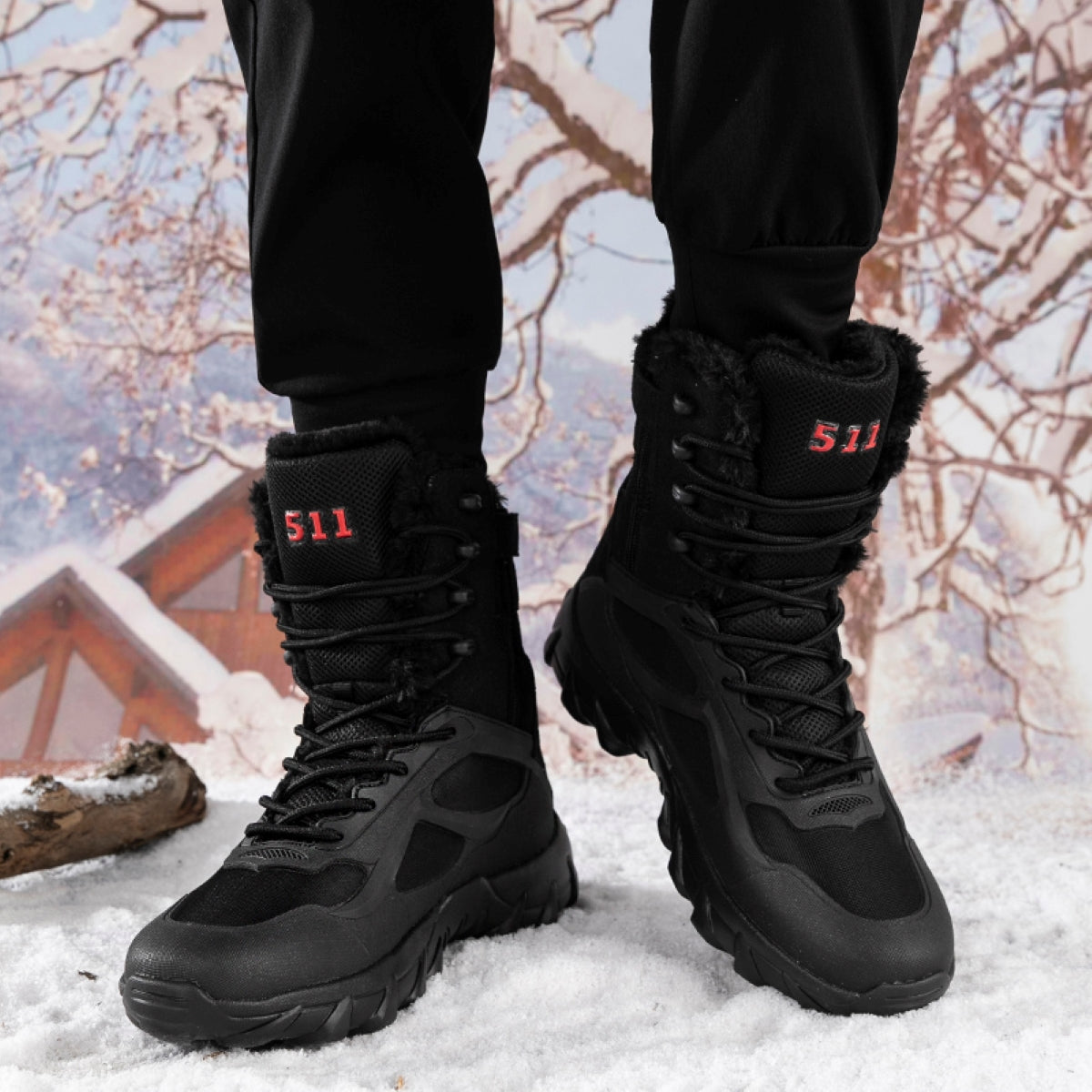 Stepedia Men's Waterproof Hiking Winter Snow Boots