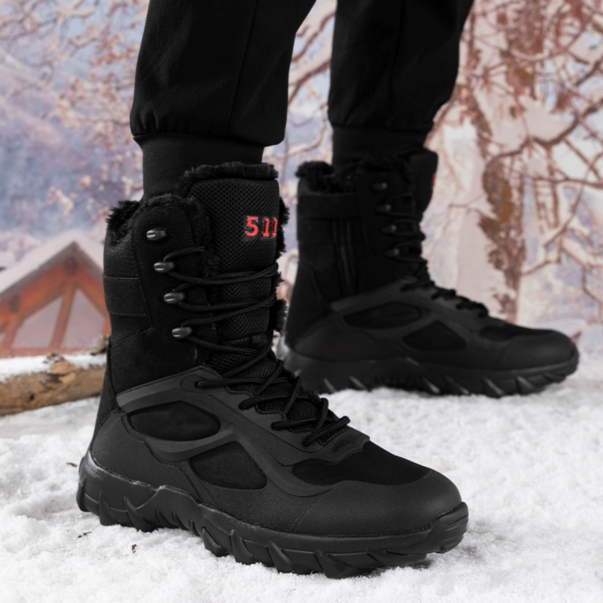 Stepedia Men's Waterproof Hiking Winter Snow Boots
