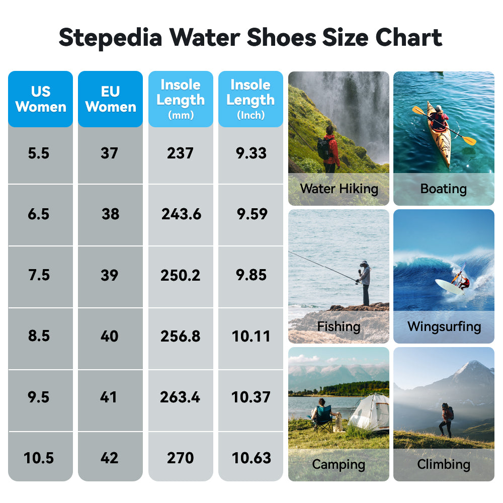 Stepedia Quick Dry Water Shoes Aqua Shoes Breathable Barefoot Swim Shoes for Women