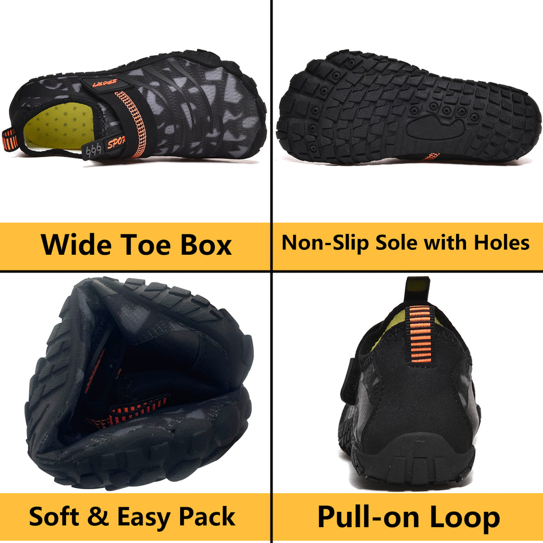 Stepedia Boys Girls Quick Dry Slip on Water Shoes