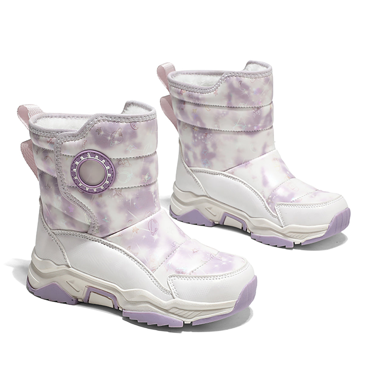 Stepedia Kids Boys Girls Faux Fur Lined Winter Waterproof Warm Snow Boots