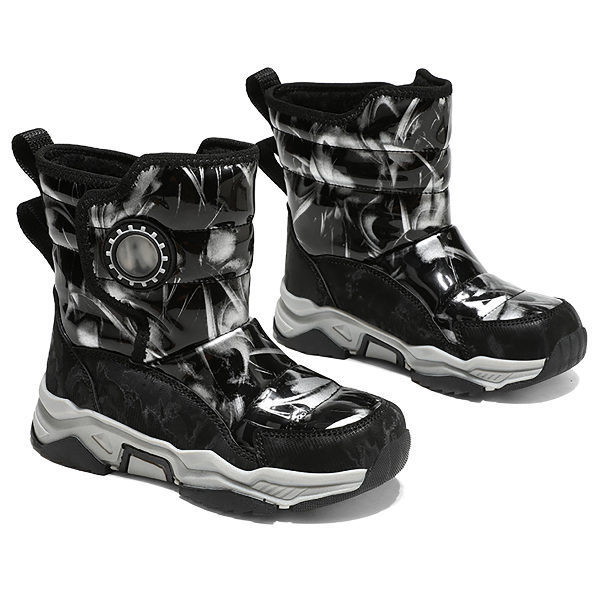 Stepedia Kids Boys Girls Faux Fur Lined Winter Waterproof Warm Snow Boots