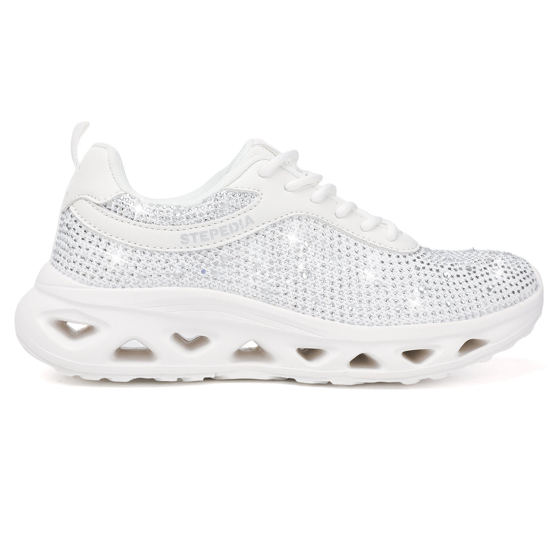 Stepedia Women's Rhinestone Mesh Walking Shoes Breathable Tennis Shoes Spakle Glitter Sneaker