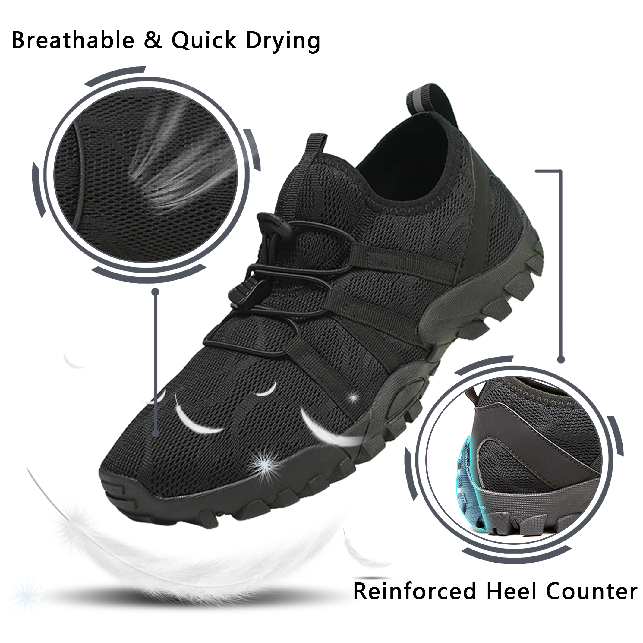 Stepedia Womens Mens Hiking Water Shoes Barefoot Aqua Shoes Beach Quick Dry Shoes
