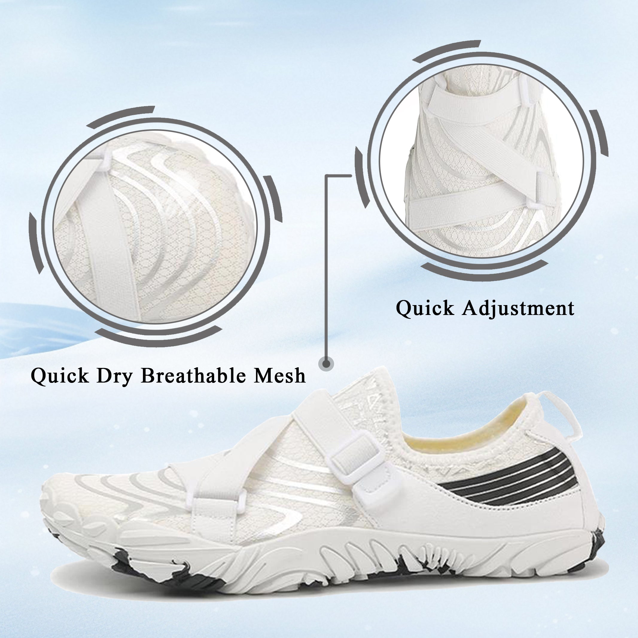 Stepedia Quick Dry Water Shoes Aqua Shoes Breathable Barefoot Swim Shoes for Women