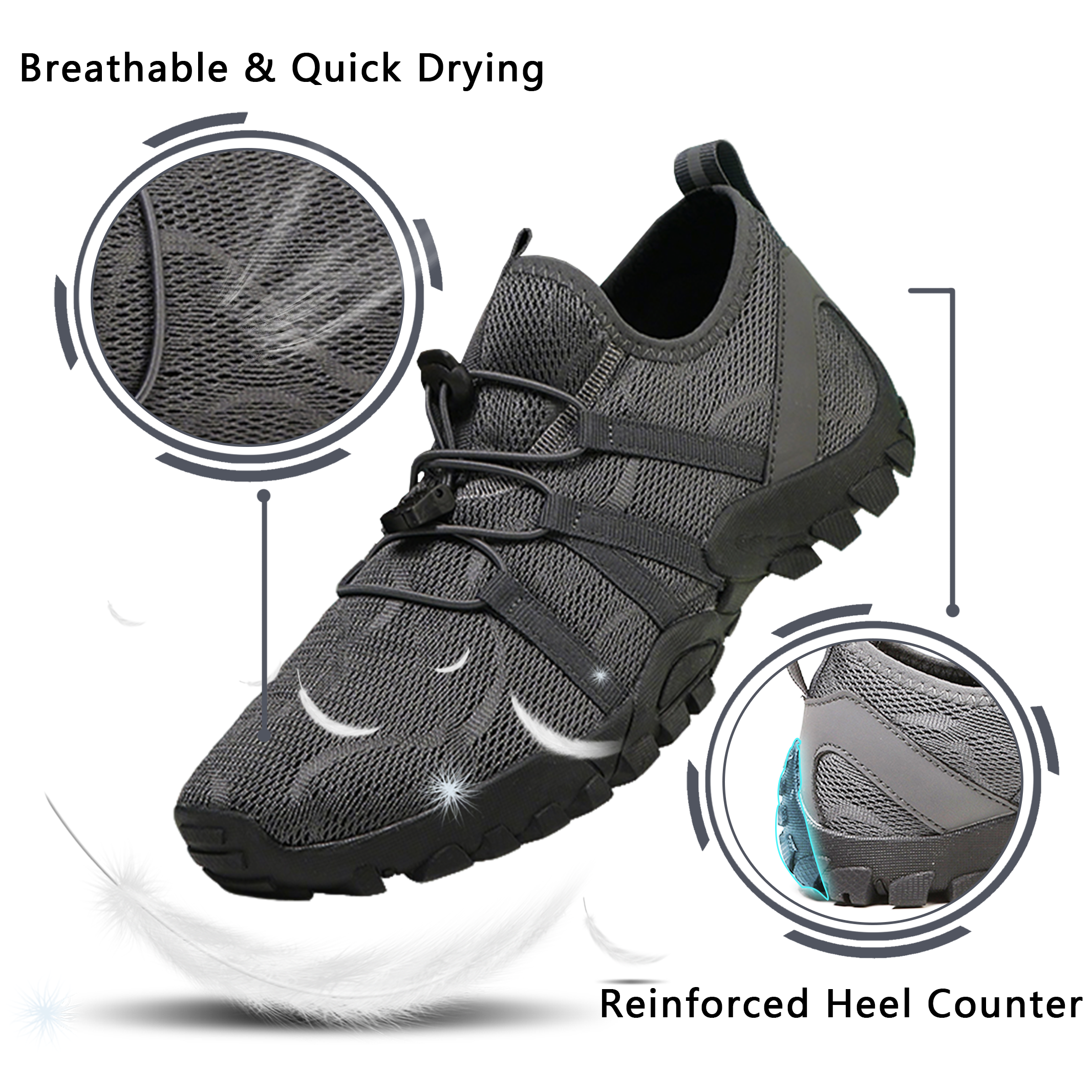 Stepedia Womens Mens Hiking Water Shoes Barefoot Aqua Shoes Beach Quick Dry Shoes