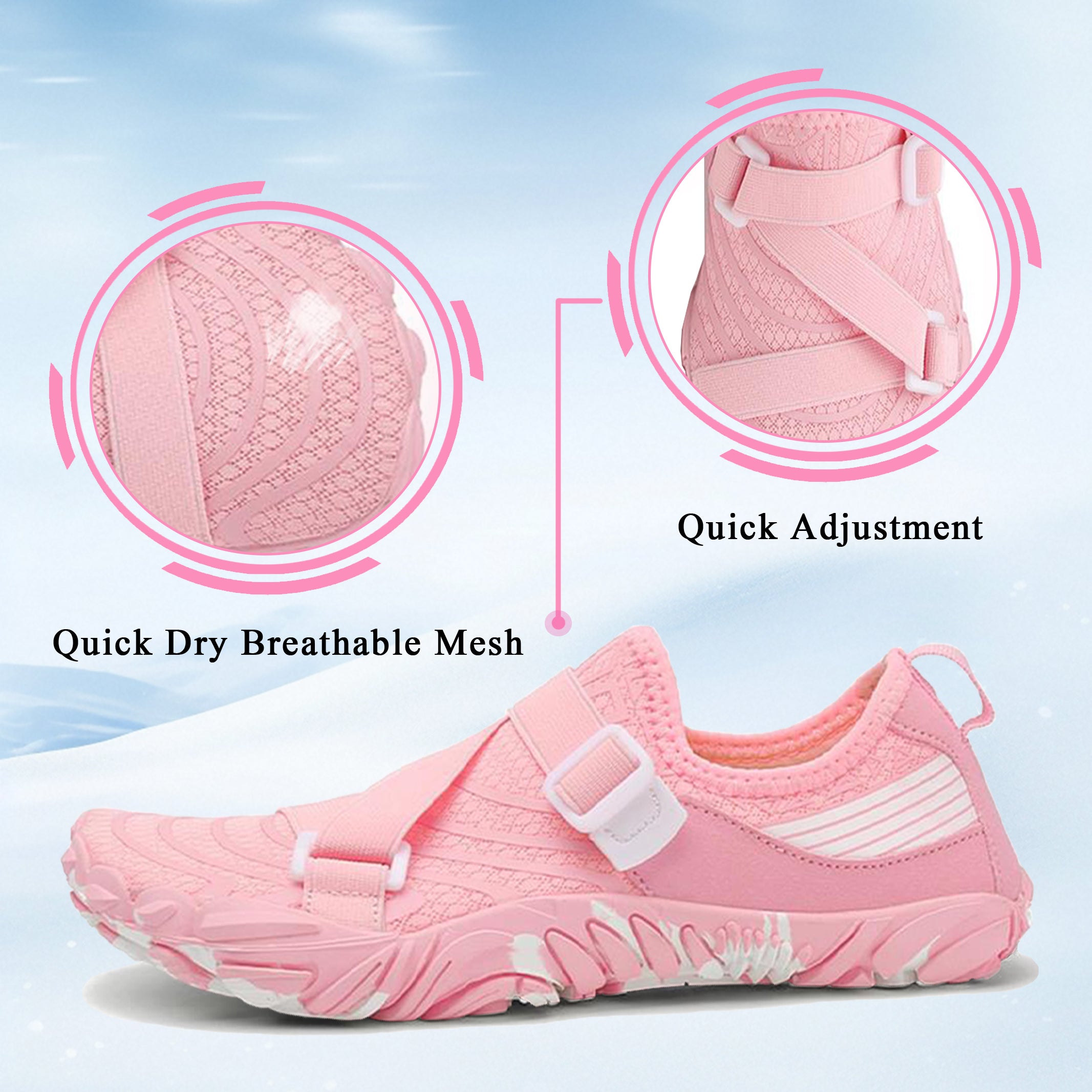 Stepedia Quick Dry Water Shoes Aqua Shoes Breathable Barefoot Swim Shoes for Women