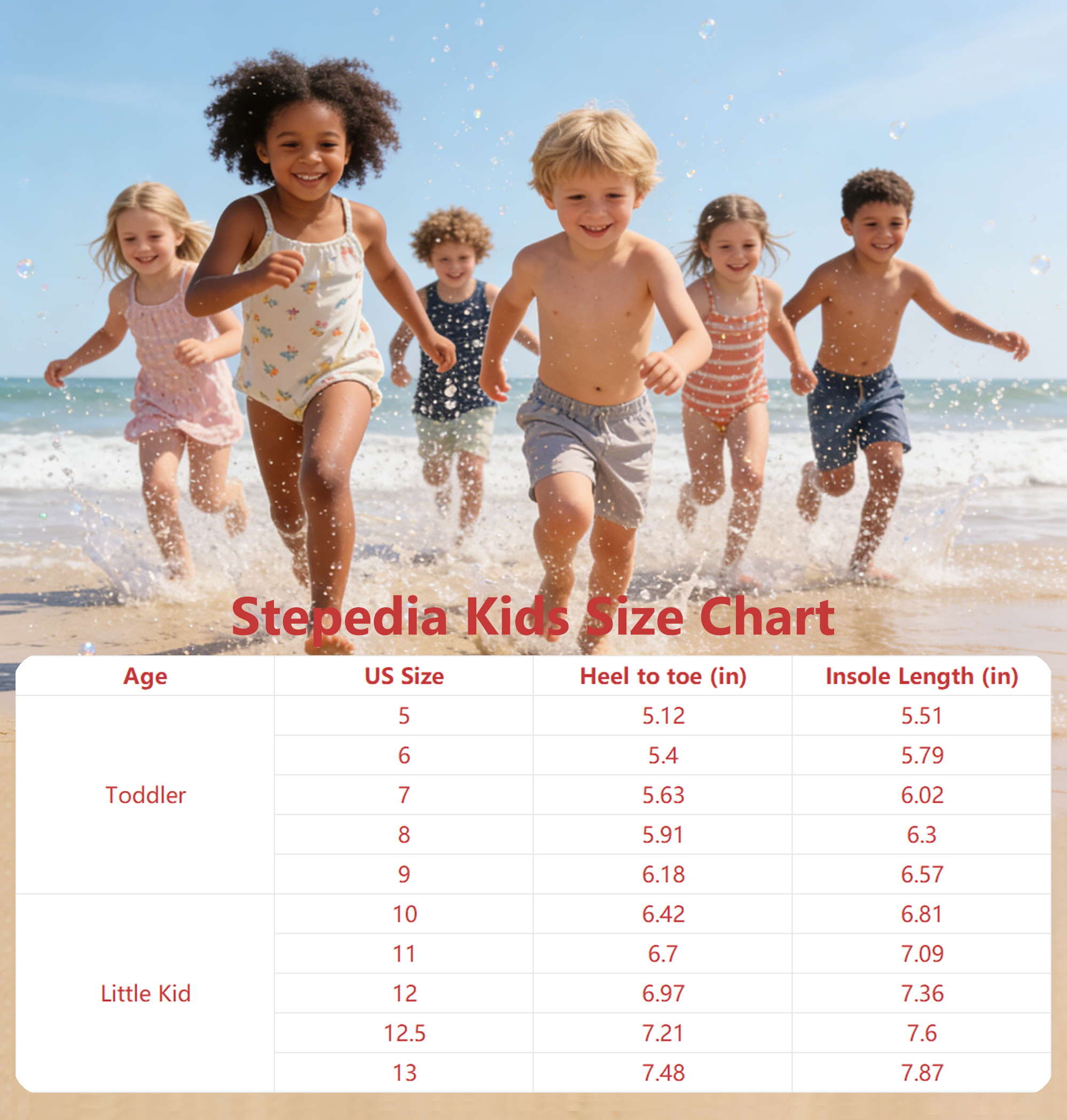 Stepedia Water Shoes Kids Barefoot Aqua Lightweight Non Slip Shoes