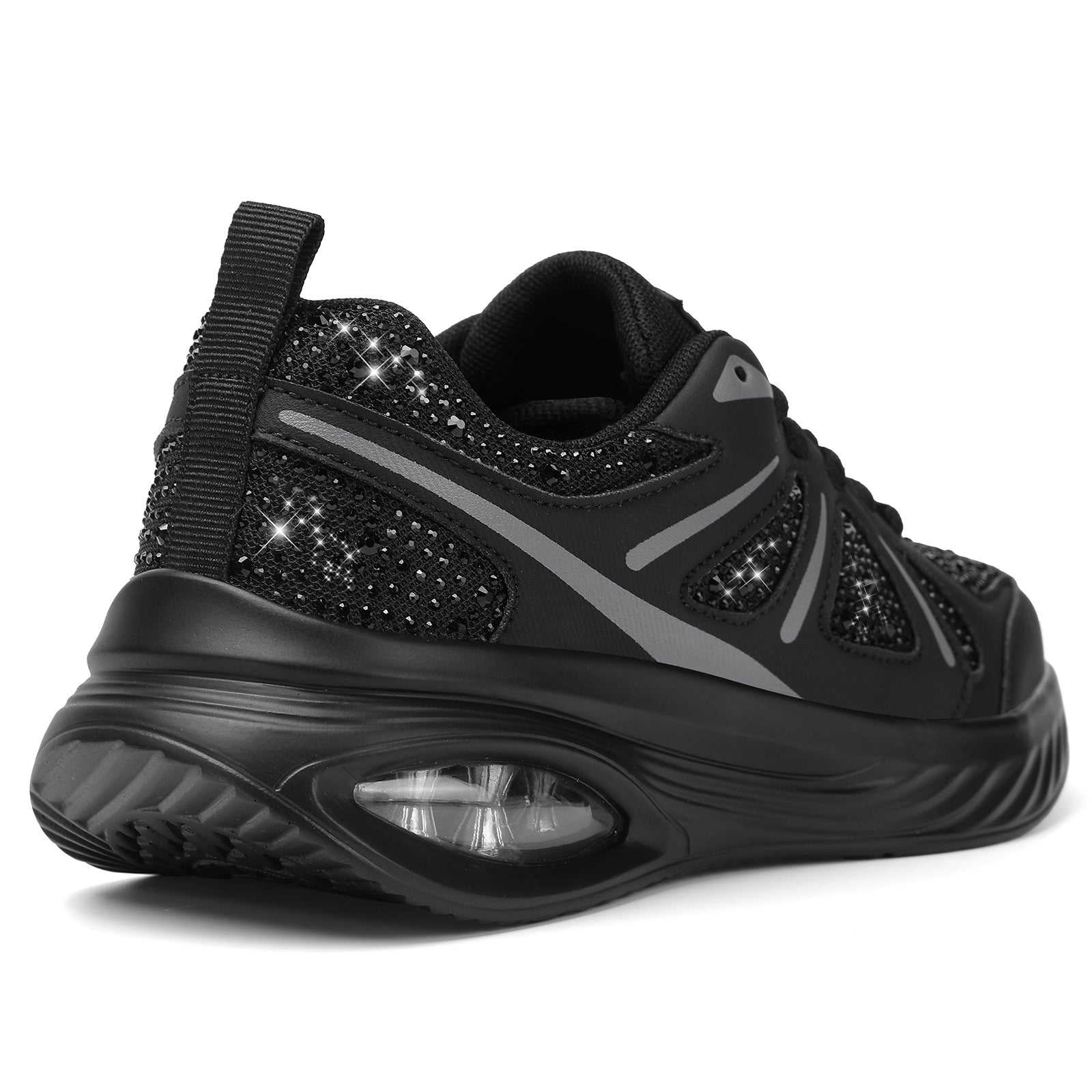 Stepedia Womens Air Cushion Sneakers Rhinestone Lightweight Walking Shoes Breathable Tennis Shoes