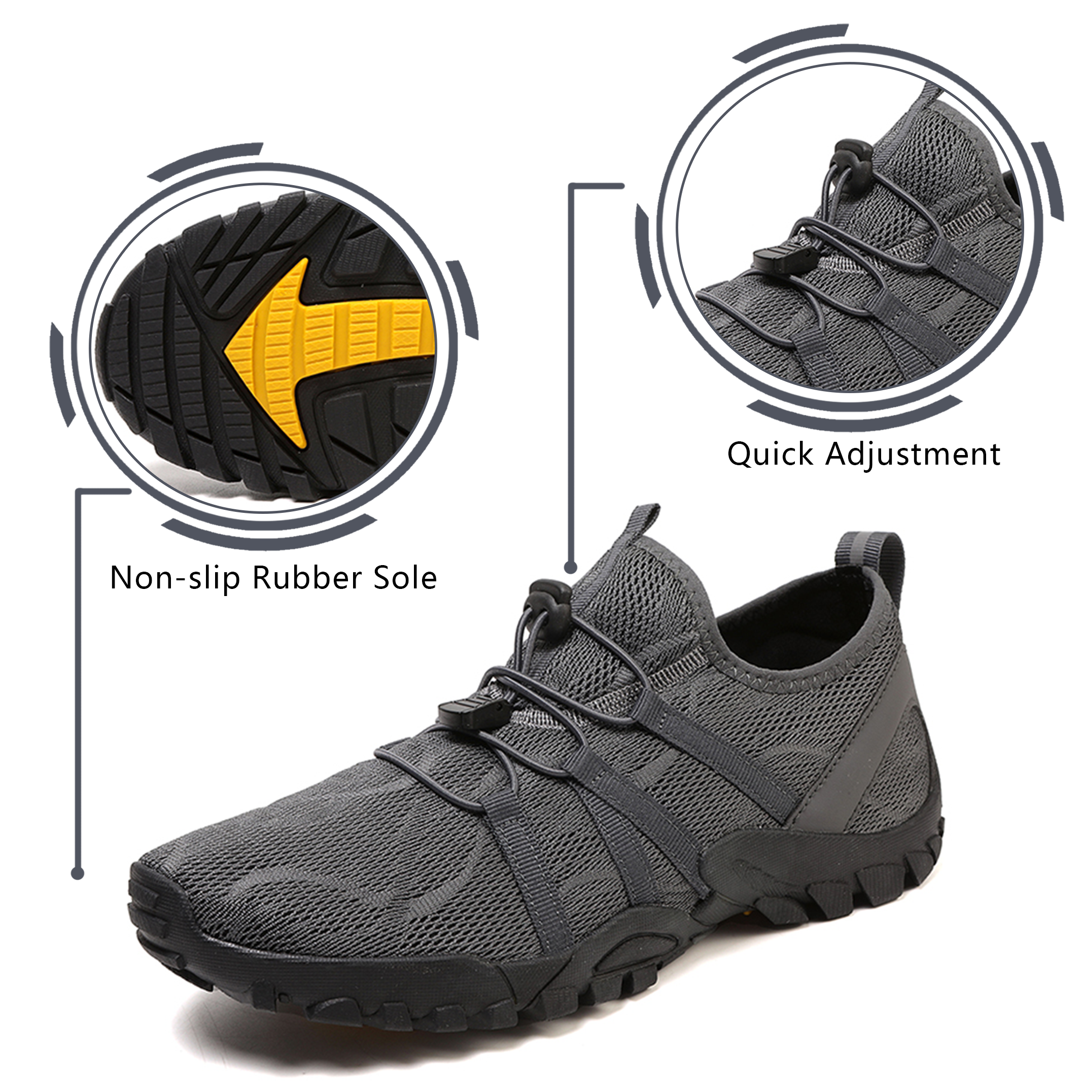 Stepedia Womens Mens Hiking Water Shoes Barefoot Aqua Shoes Beach Quick Dry Shoes