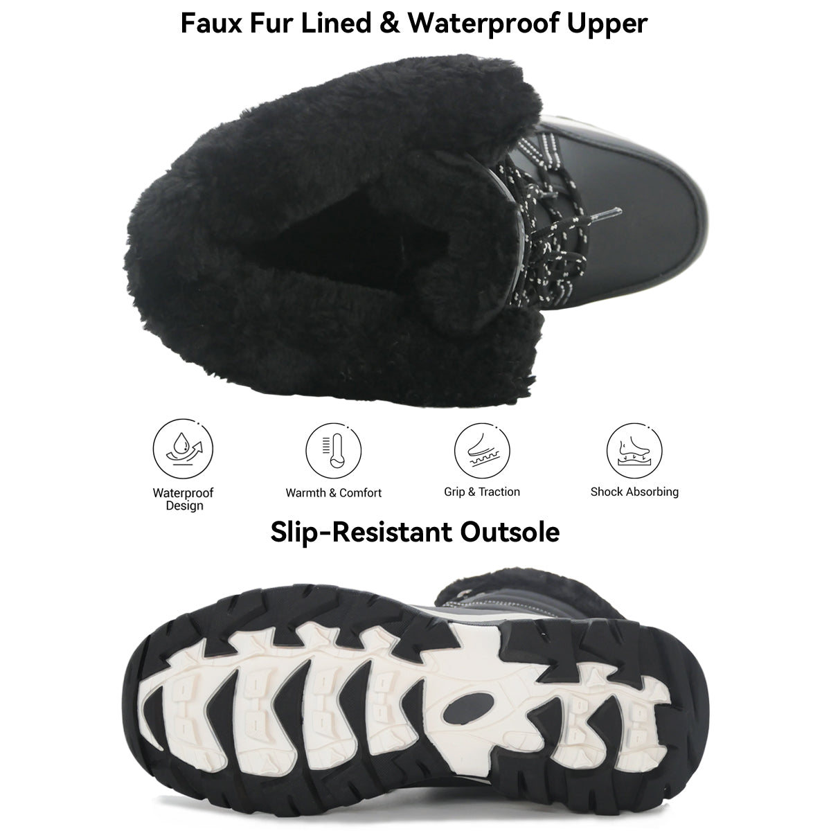 Stepedia Winter Snow Boots Womens Mid Calf Boots