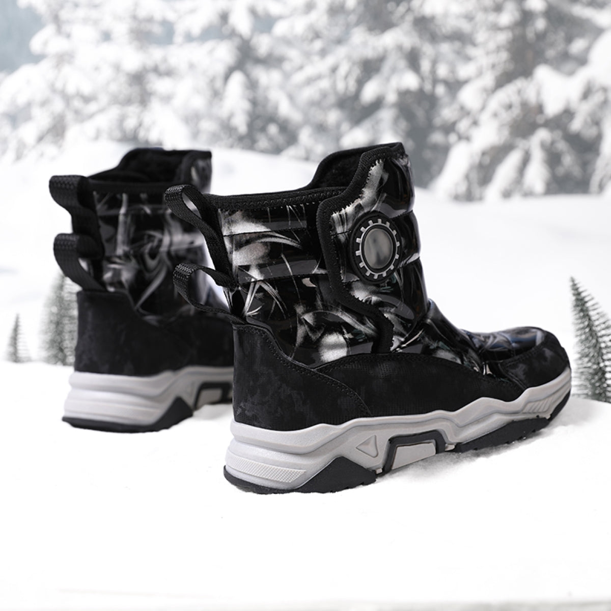 Stepedia Kids Boys Girls Faux Fur Lined Winter Waterproof Warm Snow Boots