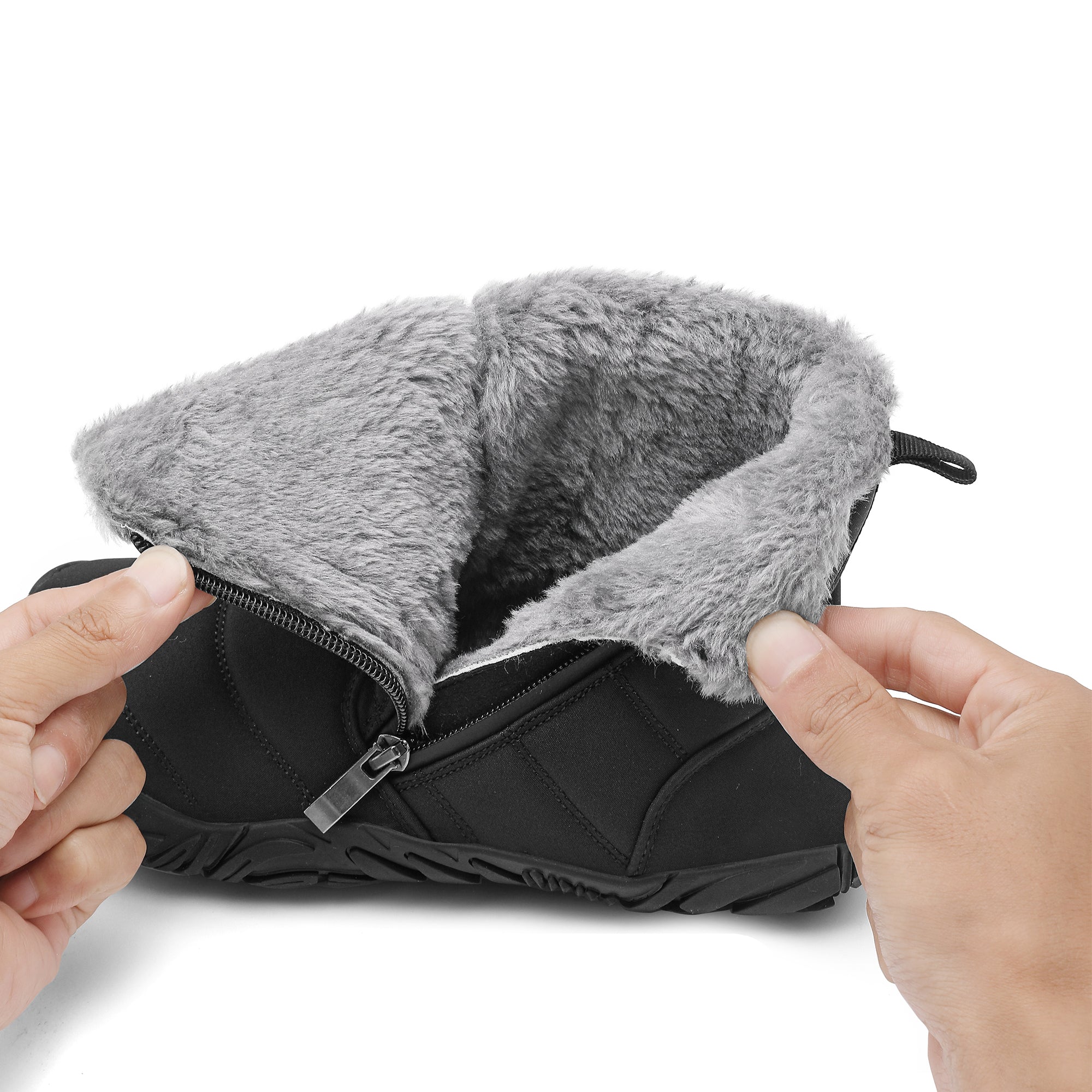 Stepedia Kids Snow Boots for Boys Girls Barefoot Winter Wide Toe Box Boots Waterproof Faux Fur Lined