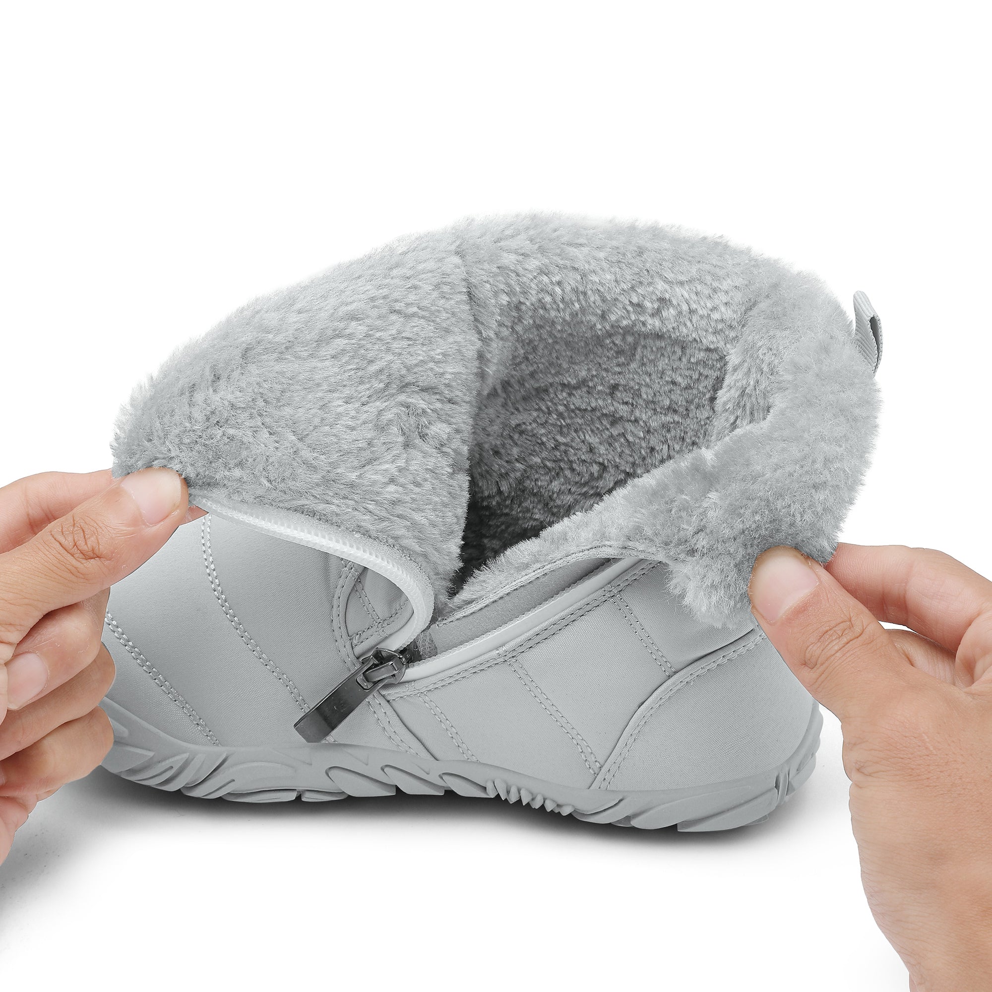 Stepedia Kids Snow Boots for Boys Girls Barefoot Winter Wide Toe Box Boots Waterproof Faux Fur Lined