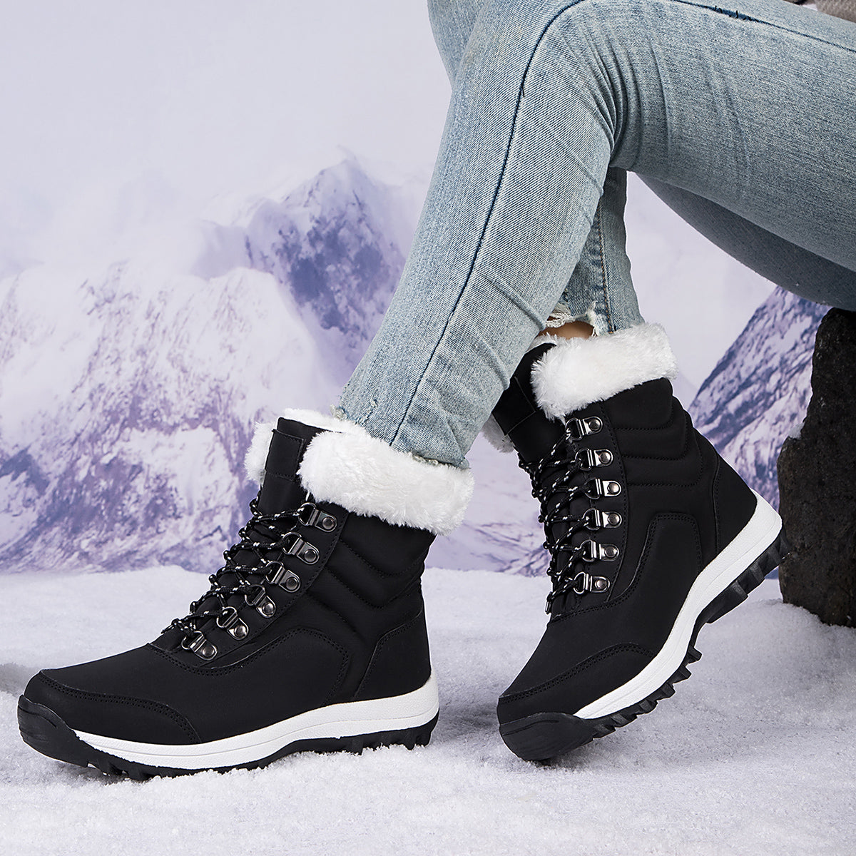 Stepedia Women's Snow Boots Cozy Insulated Winter Boots