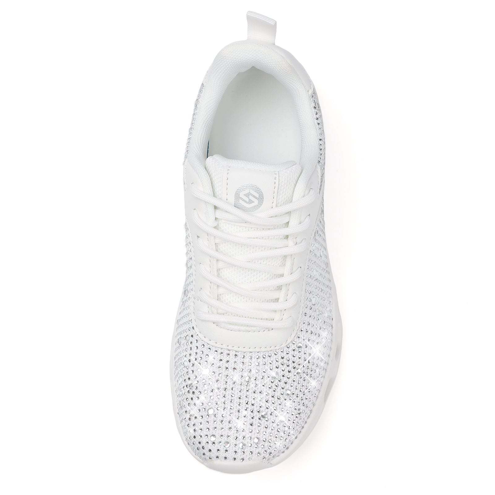 Stepedia Women's Rhinestone Mesh Walking Shoes Breathable Tennis Shoes Spakle Glitter Sneaker