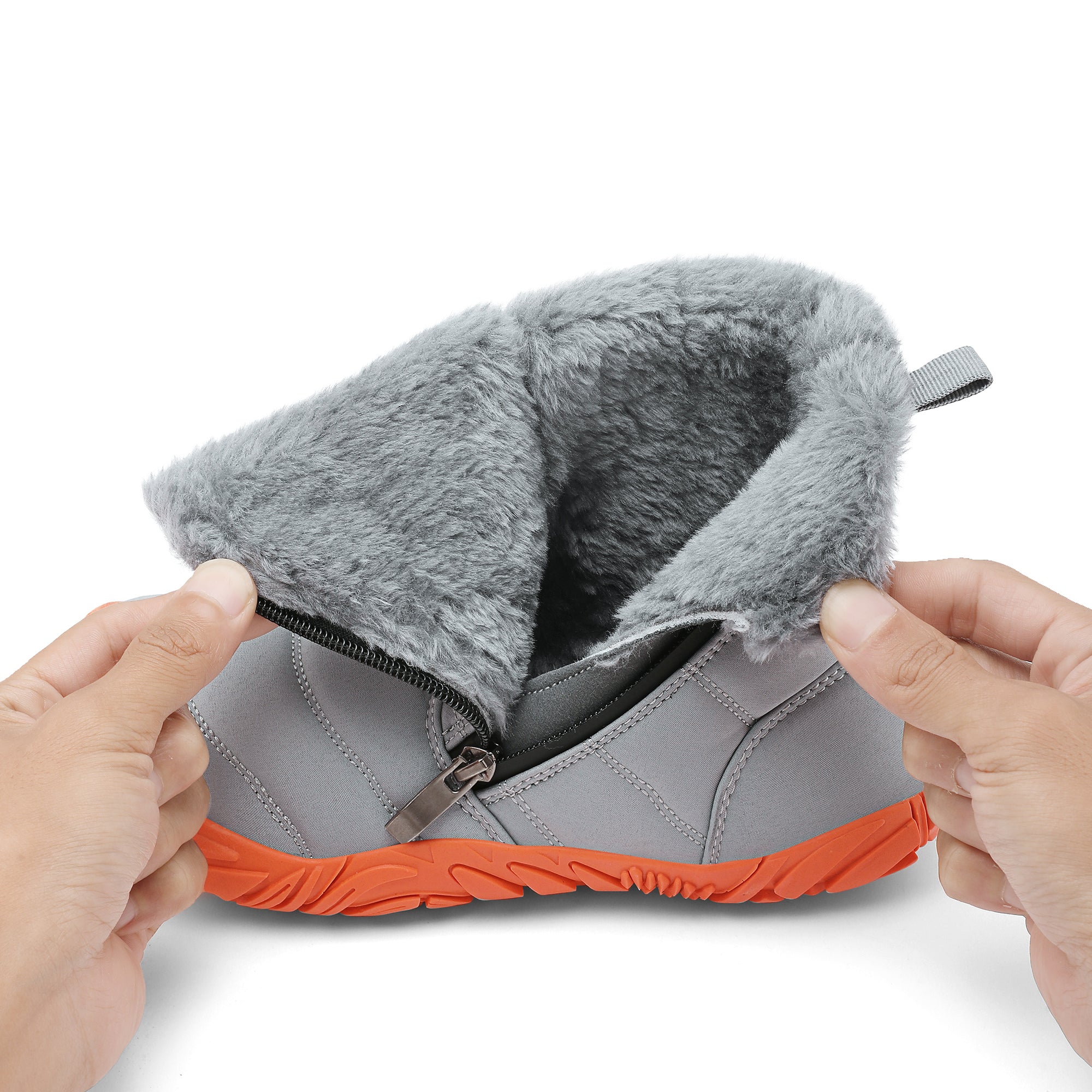 Stepedia Kids Snow Boots for Boys Girls Barefoot Winter Wide Toe Box Boots Waterproof Faux Fur Lined