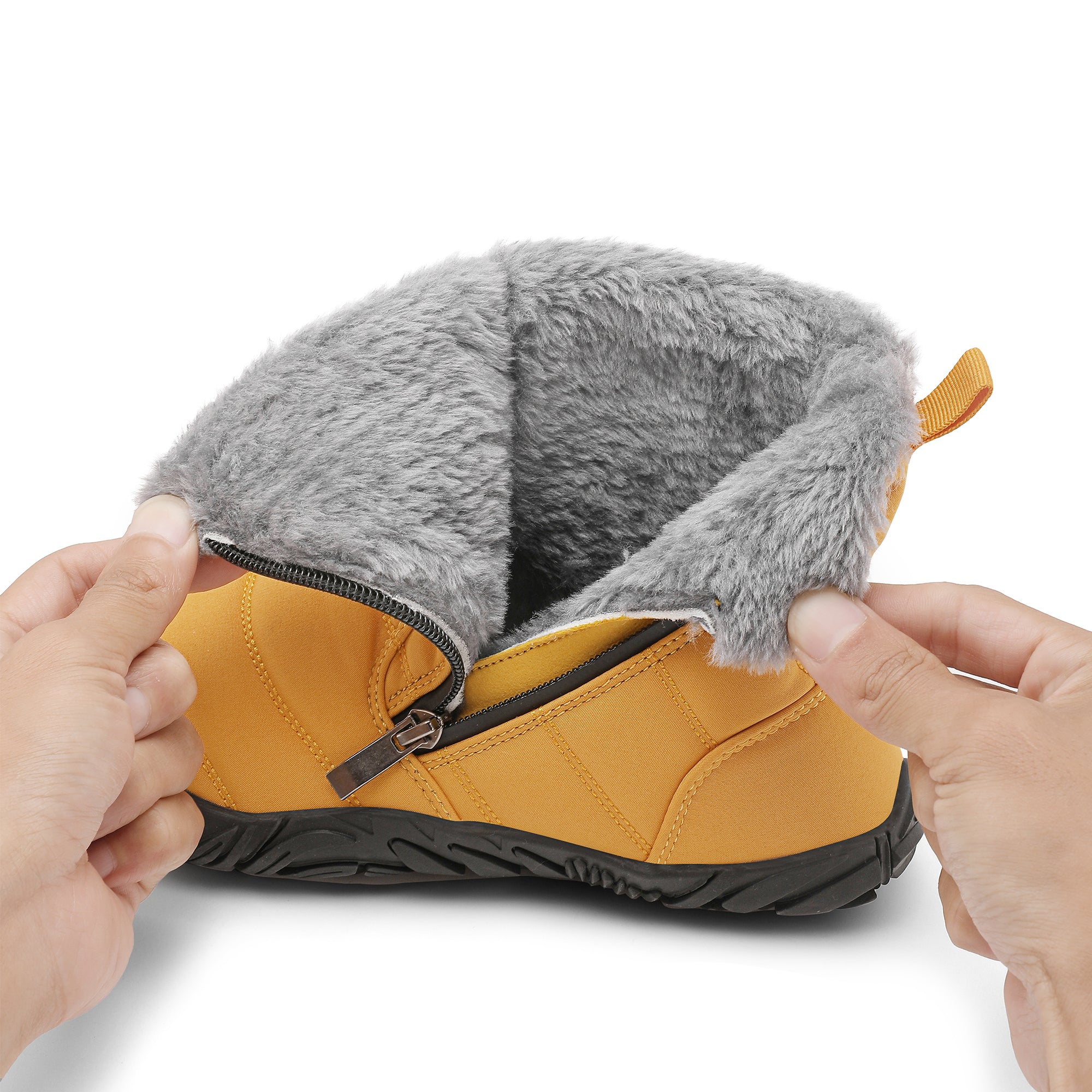 Stepedia Kids Snow Boots for Boys Girls Barefoot Winter Wide Toe Box Boots Waterproof Faux Fur Lined