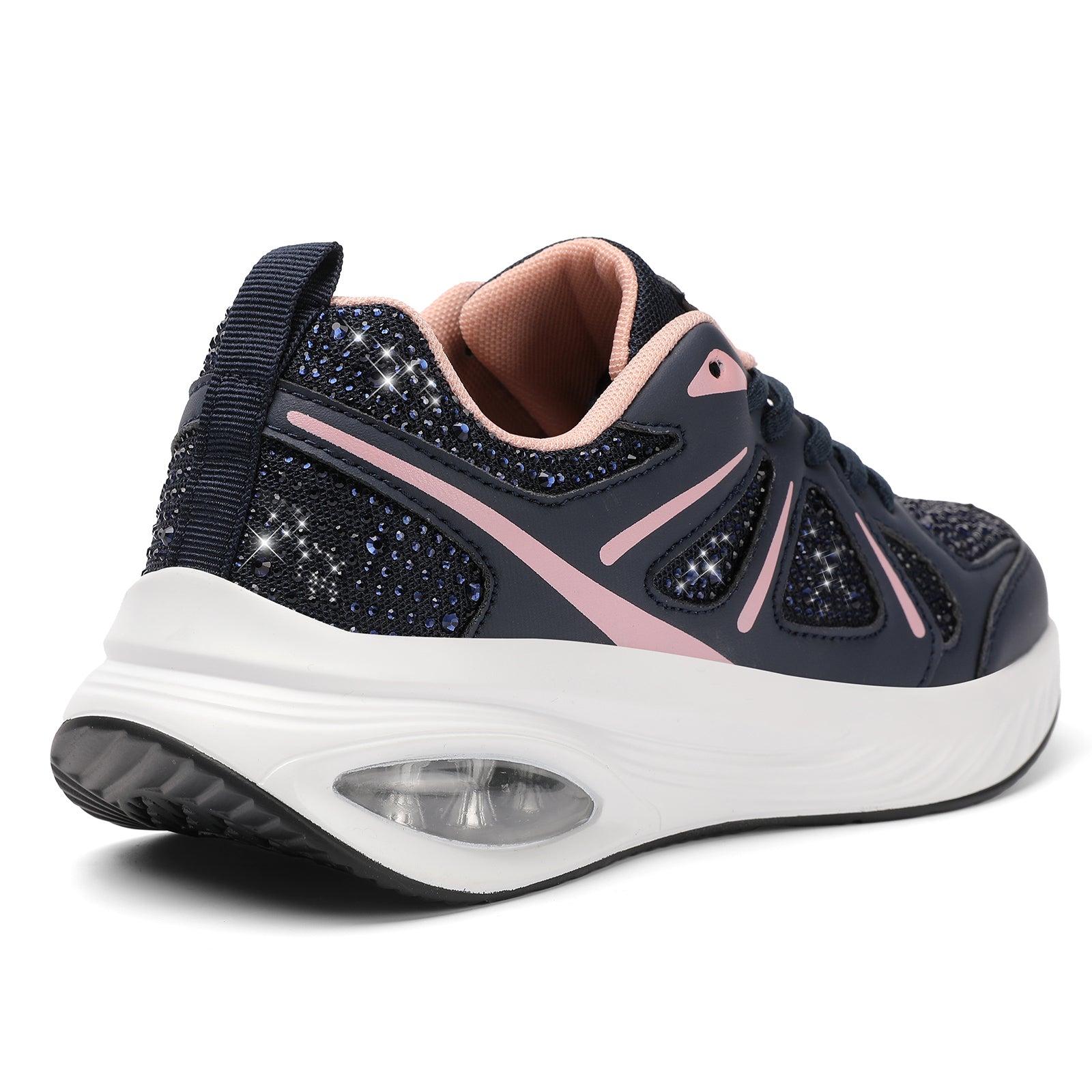 Stepedia Womens Air Cushion Sneakers Rhinestone Lightweight Walking Shoes Breathable Tennis Shoes