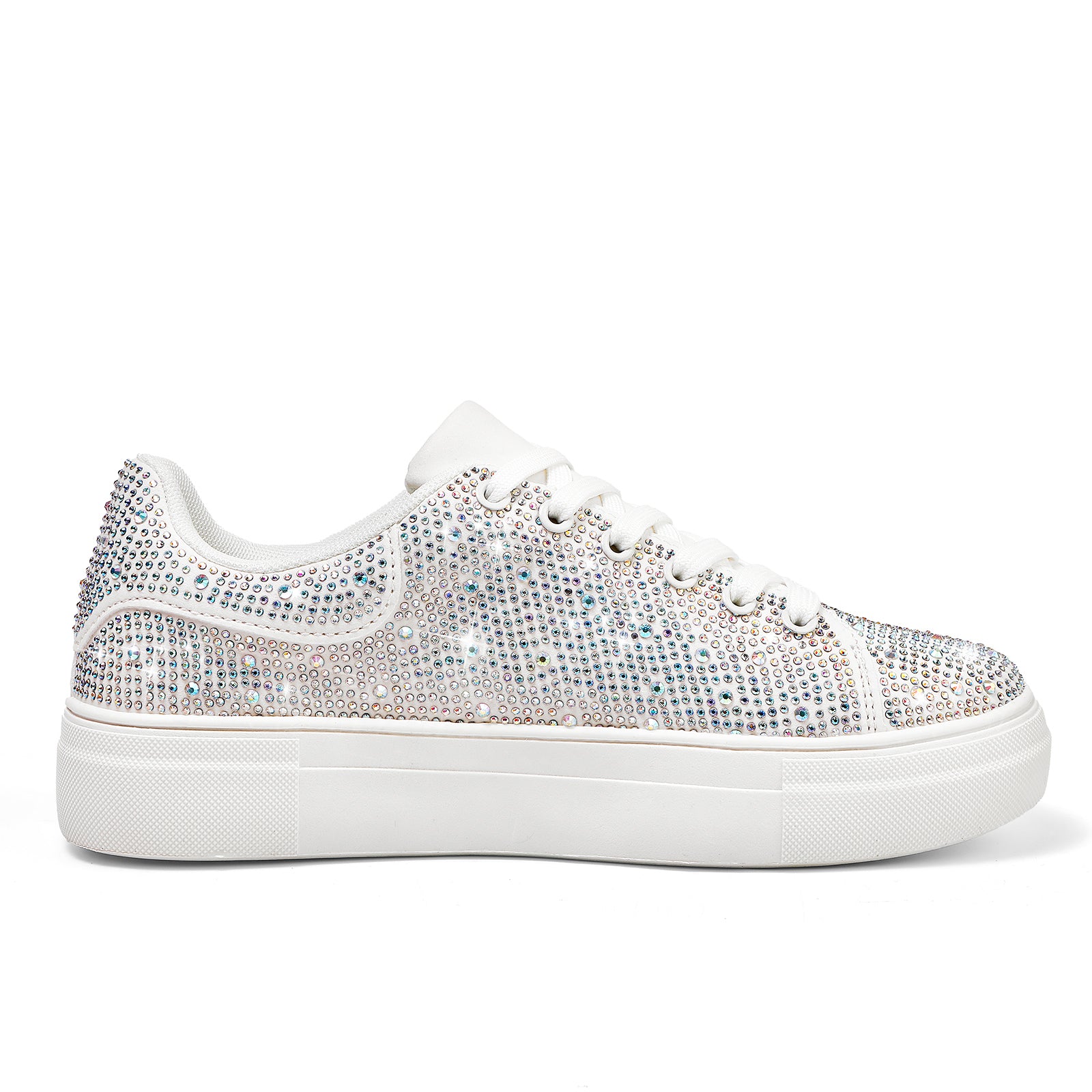Stepedia Platform Sneakers Shiny Dressy Bedazzled Wedding Bridal Walking Shoes