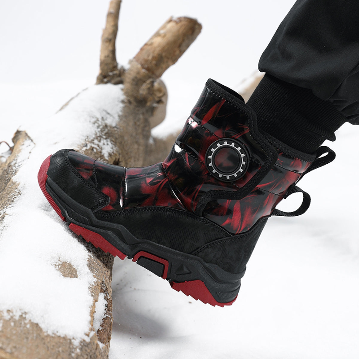 Stepedia Kids Boys Girls Faux Fur Lined Winter Waterproof Warm Snow Boots