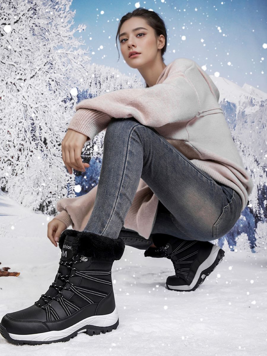 Stepedia Winter Snow Boots Womens Mid Calf Boots