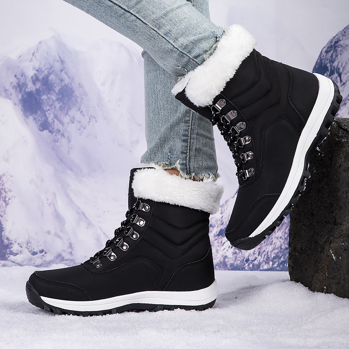 Stepedia Women's Snow Boots Cozy Insulated Winter Boots