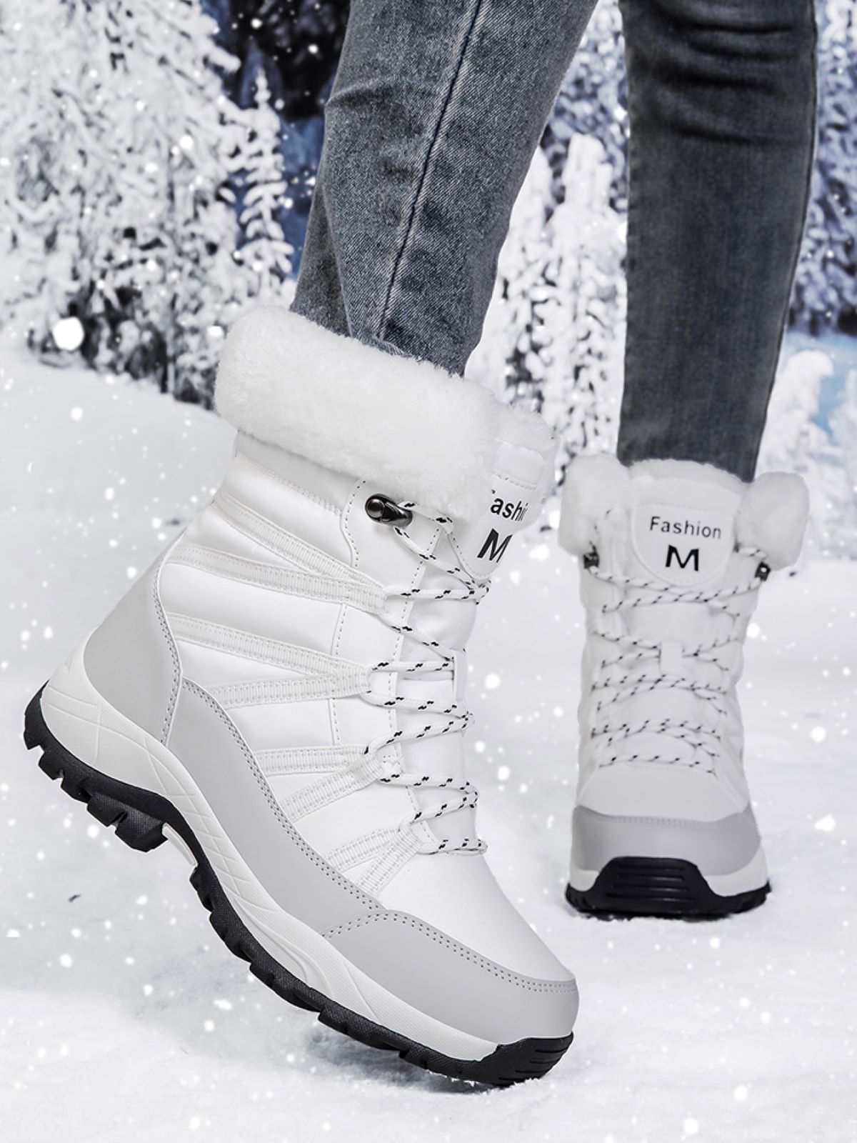 Stepedia Winter Snow Boots Womens Mid Calf Boots