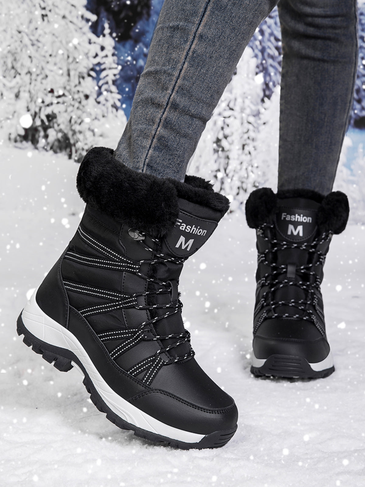 Stepedia Winter Snow Boots Womens Mid Calf Boots