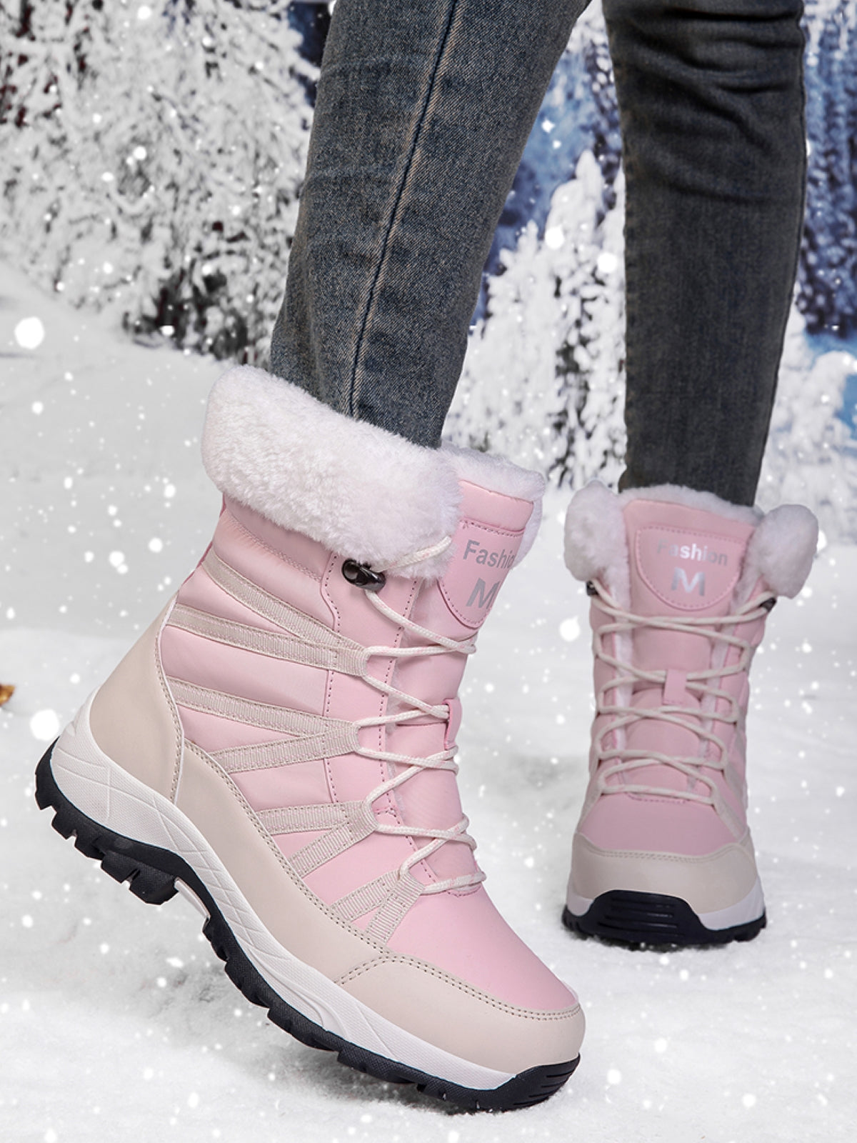 Stepedia Winter Snow Boots Womens Mid Calf Boots