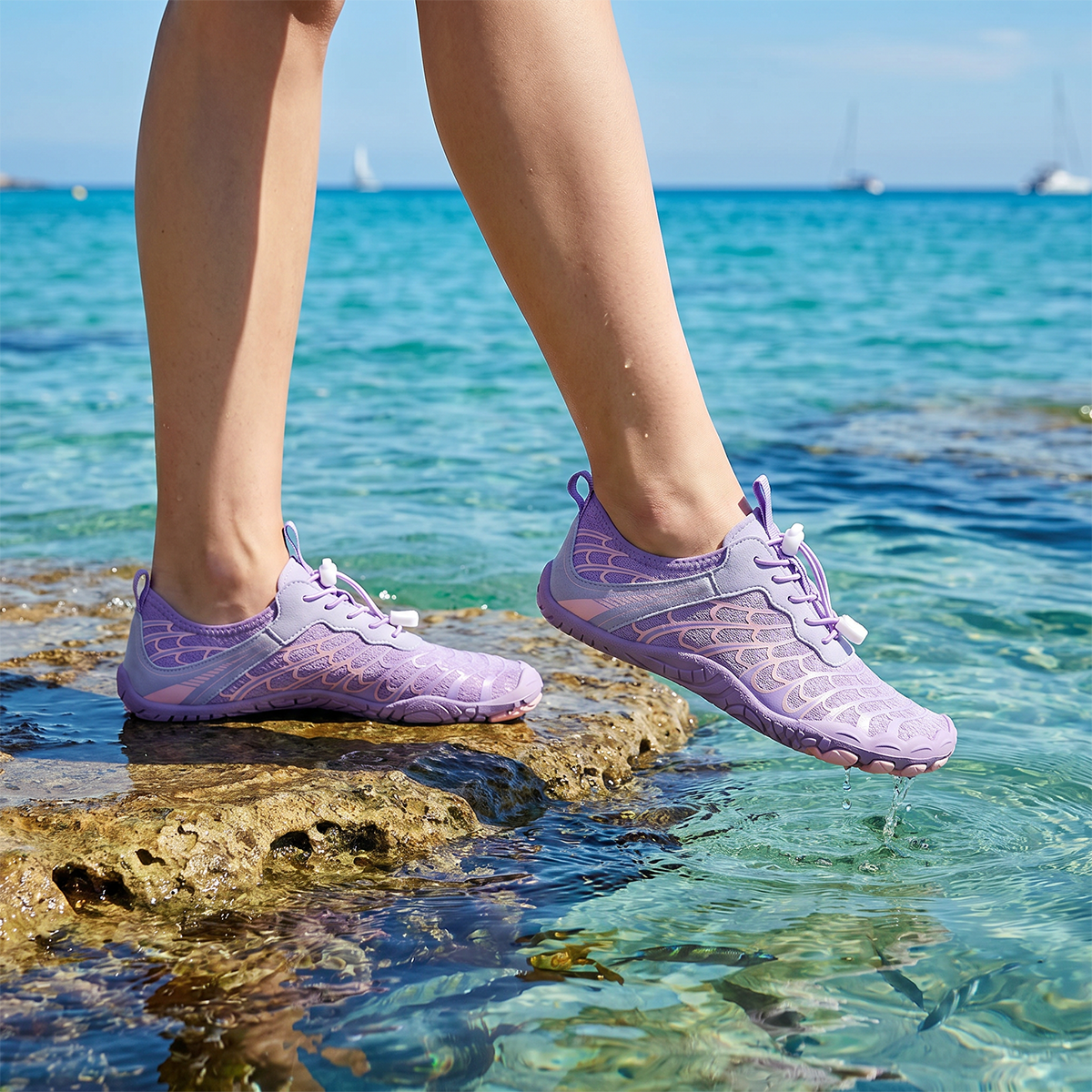 Stepedia Womens Mens Water Shoes Quick Dry Barefoot Wide Toe Box Aqua Swim Beach Shoes