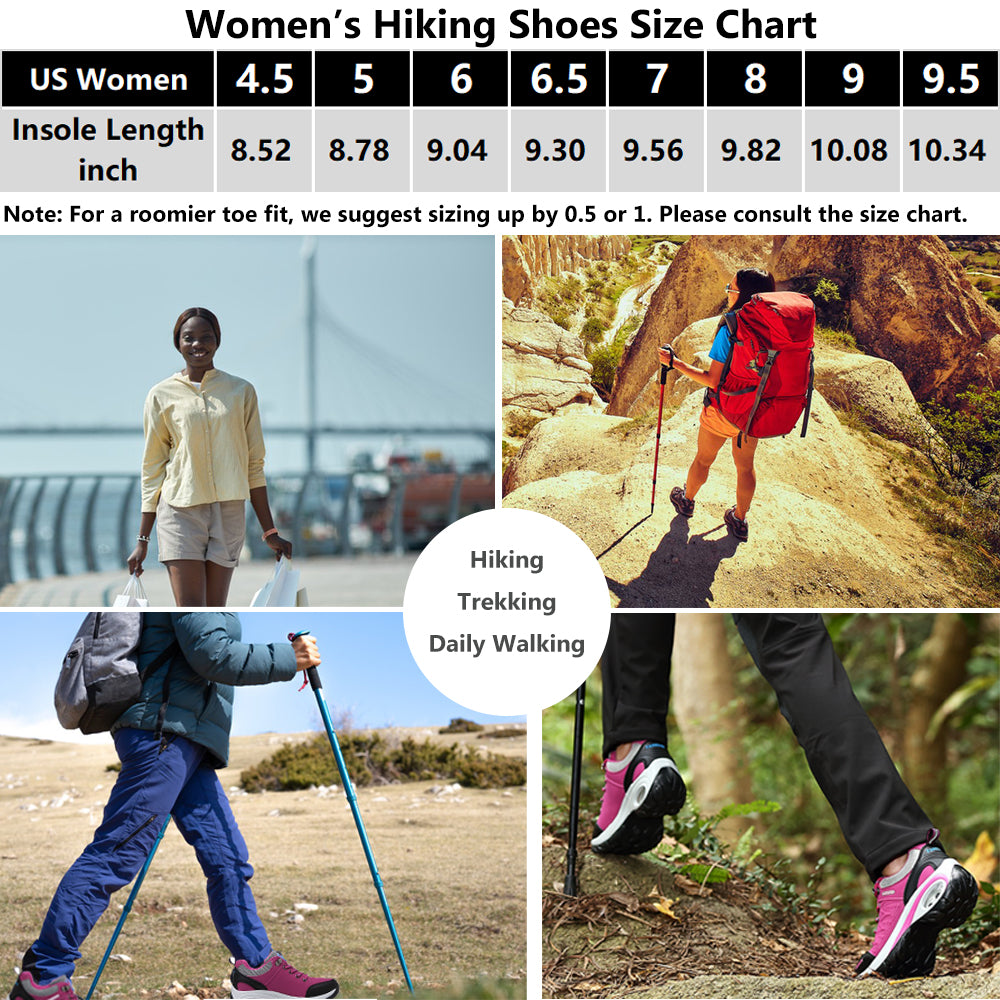 Stepedia Hiking Shoes Women Outdoor Lightweight Air Cushion Boots for Trekking Camping Walking Running